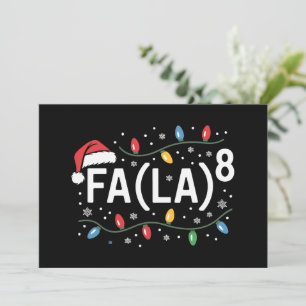 Cartão De Festividades Professor de Matemática FA (LA)8 Natal Divertido P