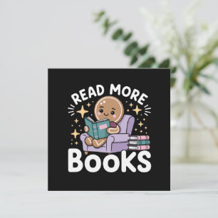 Cartão De Festividades Professor de Natal Lê Mais Livros Engraçado 