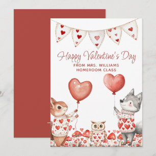 Cartão De Festividades Professor Valentim Para a Turma