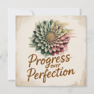 Cartão De Festividades Progresso acima da Perfeição