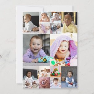 Cartão De Festividades Projete Sua Própria Colagem de 14 Fotos