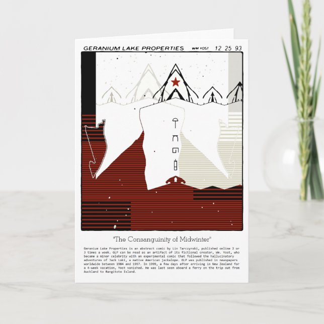 Cartão De Festividades Propriedades do Lago Geranium (Frente)