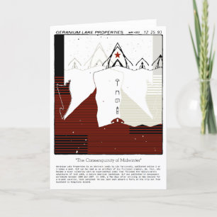 Cartão De Festividades Propriedades do lago Geranium