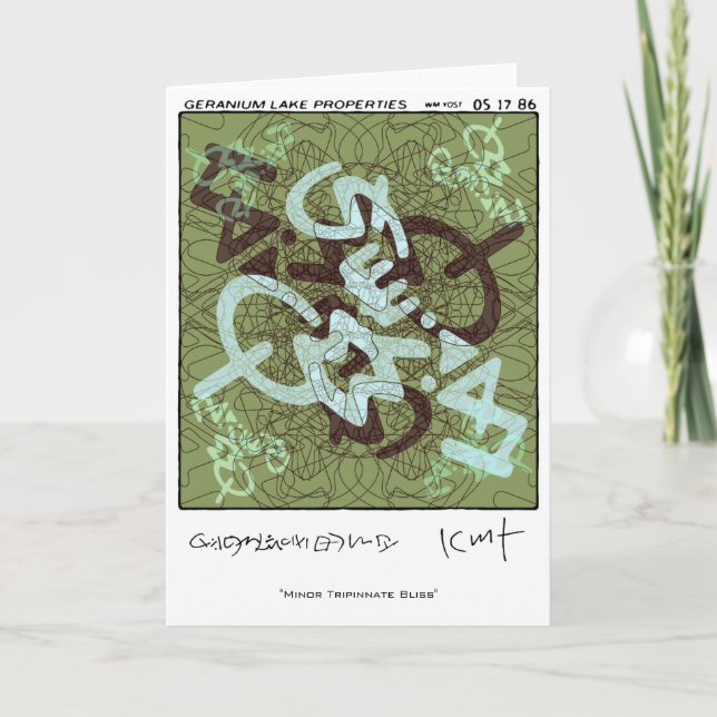 Cartão De Festividades Propriedades do lago Geranium (Frente)