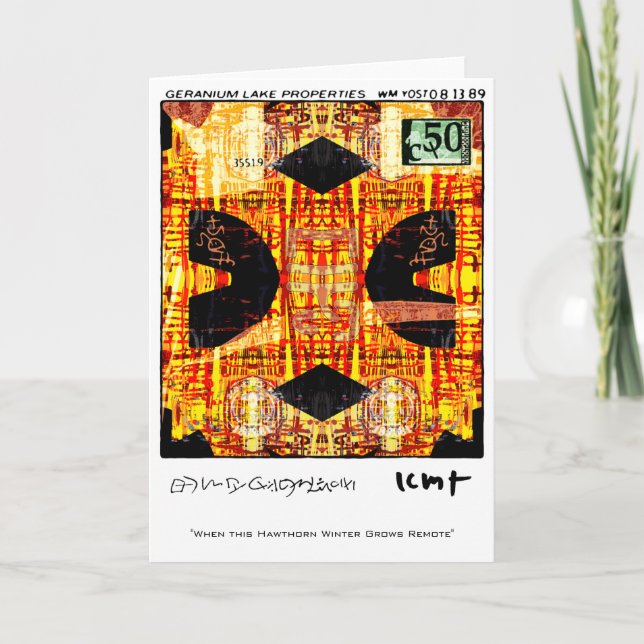 Cartão De Festividades Propriedades do lago Geranium (Frente)