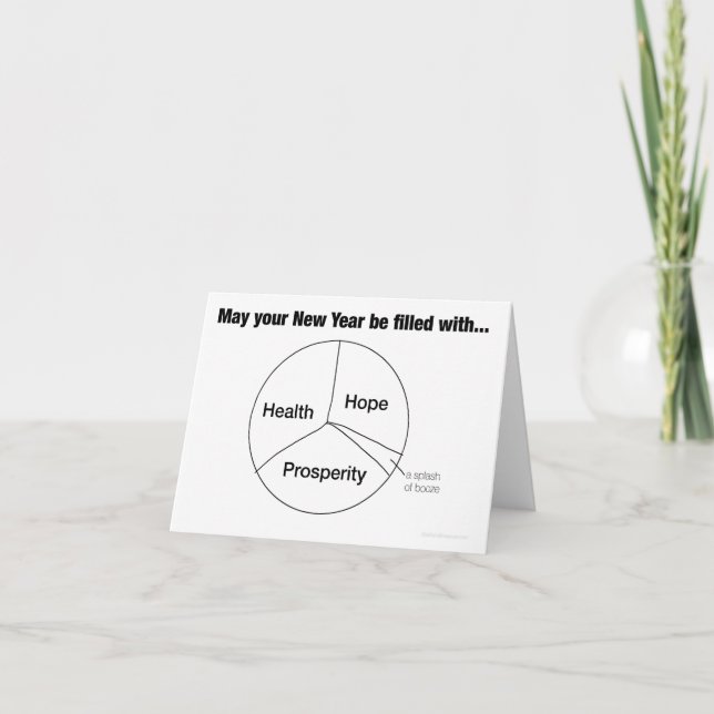 Cartão De Festividades Prosperity Pie Chart Holiday Card (Frente)