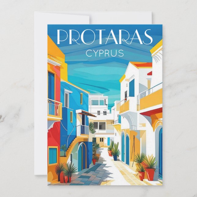 Cartão De Festividades Protaras chipre - leste de Chipre (Frente)