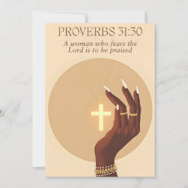Cartão De Festividades Provérbios 31:30 Arte Inspiradora Fé & Graça