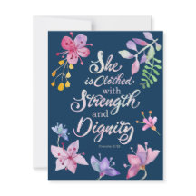 Proverbs 31:25 Cartões-postais religiosos