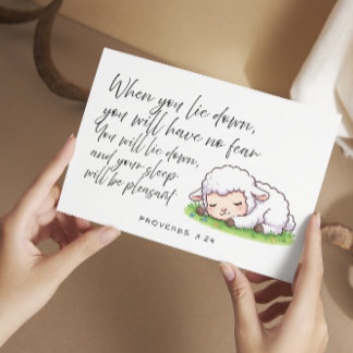 Cartão De Festividades Proverbs 3:24 Bible Verse Jw Encouragement Card