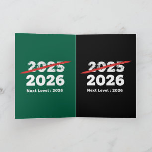 Cartão De Festividades Próximo Nível 2026 Divertida Despedida 2025 Ano