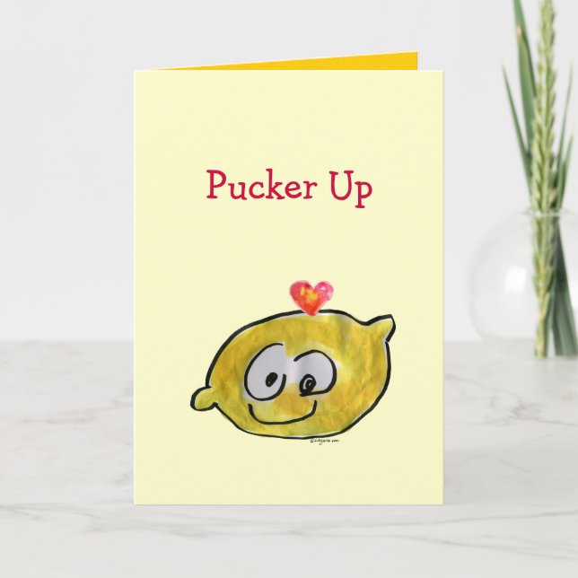 Cartão De Festividades Pucker Up Valentine Love Card (Frente)