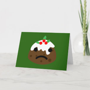 Cartão De Festividades pudim de natal triste