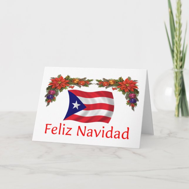 Cartão De Festividades Puerto Rico Christmas (Frente)