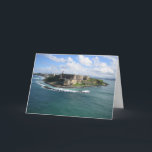 Cartão De Festividades Puerto RIco Feliz Navidad Christmas card<br><div class="desc">Christmas card with aerial view of Puerto Rico. Feliz Navidad.</div>