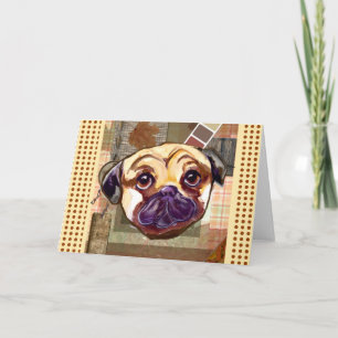 CARTÃO DE FESTIVIDADES PUG DE AÇÃO DE GRAÇAS