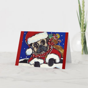 Cartão De Festividades Pug de Férias