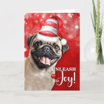 Pug Dog Libere o Natal da Alegria