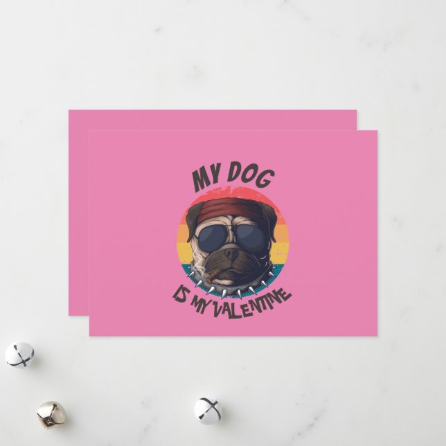 CARTÃO DE FESTIVIDADES PUG É MEU NAMORADOS (Frente/Verso In Situ)