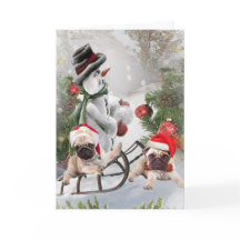 Pug Holiday Fun Cards