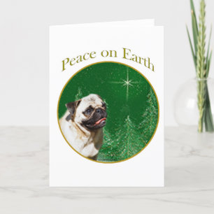 Cartão De Festividades Pug Peace