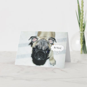 Cartão De Festividades Pug Puppy Valentine's Day Greeting Card #1