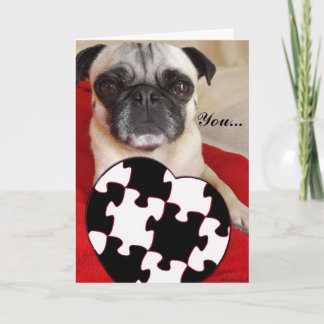 Cartão De Festividades Pug Valentine