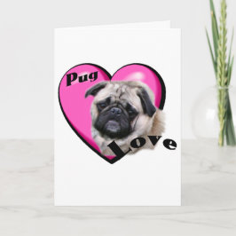 Cartão De Festividades Pug Valentines Day