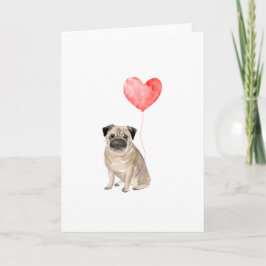 Cartão De Festividades  Pug Valentines, Dog Valentines