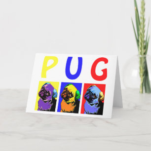 Cartão De Festividades Pugs