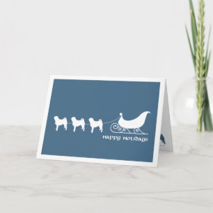 Cartão De Festividades Pugs Pugs Pulando Papais noeis