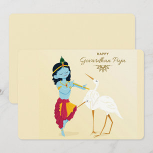 Cartão De Festividades Puja de Govardhan