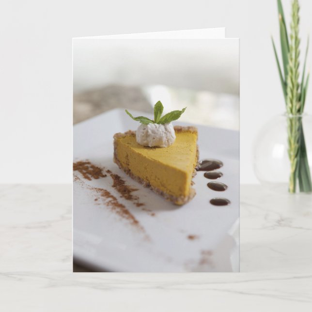 Cartão De Festividades Pumpkin Cheesecake (Frente)