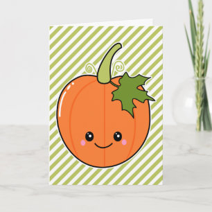 Cartão De Festividades Pumpkin Cute Kawaii