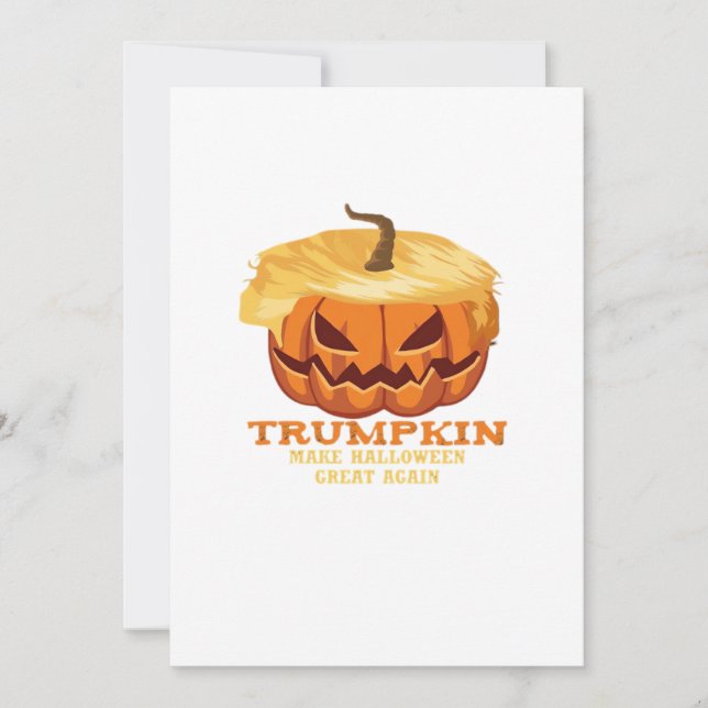 Cartão De Festividades Pumpkin de Dias de as Bruxas engraçados Trumpkin - (Frente)