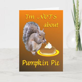 Cartão De Festividades Pumpkin Pie Squirrel