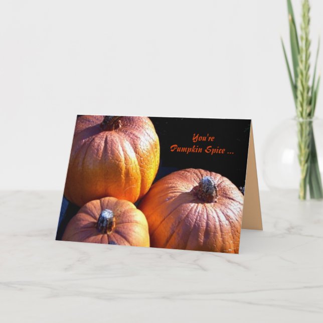 Cartão De Festividades Pumpkin Spice (Frente)