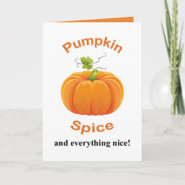 Cartão De Festividades Pumpkin Spice Thanksgiving card personalize