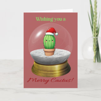 Cartão De Festividades Pun Cactus Christmas