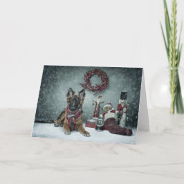 Cartão De Festividades Puppy christmas card