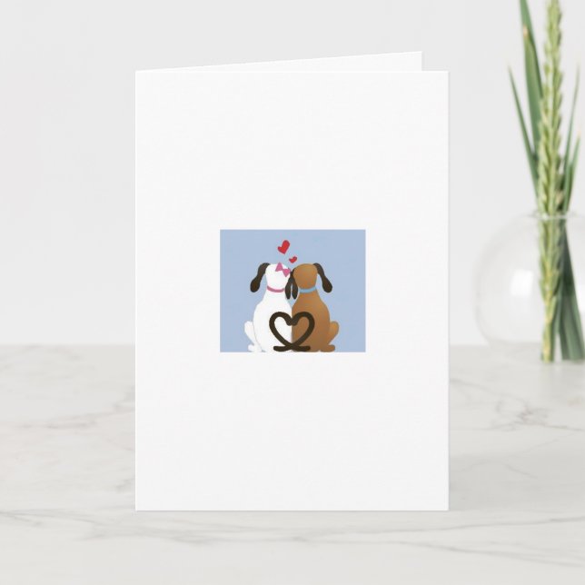 Cartão De Festividades Puppy Love (Frente)