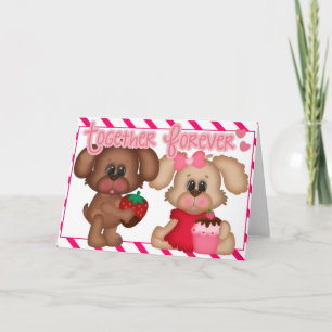 Cartão De Festividades Puppy Love Juntos Para A Placa De Namorados 1