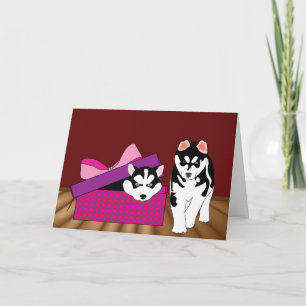 Cartão De Festividades Puppy Love Valentine's Day Card