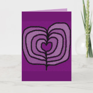 Cartão De Festividades Purple Hearts Valentine's Day Card