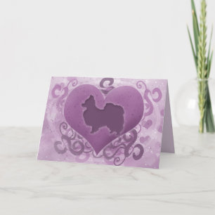 Cartão De Festividades Purple Papillon Valentine's Day Card