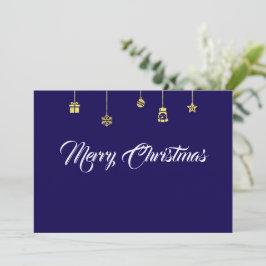 Cartão De Festividades Purple wish card Merry Christmas