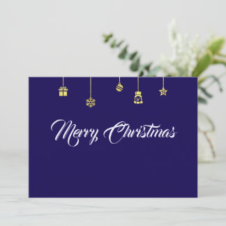 Cartão De Festividades Purple wish card Merry Christmas