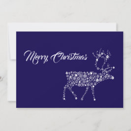 Cartão De Festividades Purple wish card Merry Christmas reindeer