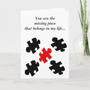 Cartão De Festividades Puzzle Love Happy Valentines Day Card