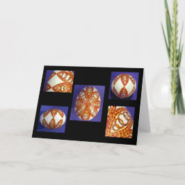 Cartão De Festividades Pysanka Greeting Card - Blank Inside